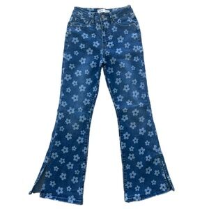 YMI Girls Floral Flair Leg Jeans